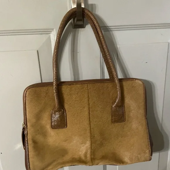 Antonio Melani Chic Brown Leather Bag - Picture 2 of 13
